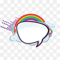 彩色白云彩虹对话框-空若网 彩色白云彩虹对话框-空若网