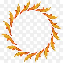 橘色水彩翅膀边框-空若网 橘色水彩翅膀边框-空若网