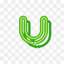 霓虹灯字母U免抠素材-空若网 霓虹灯字母U免抠素材-空若网