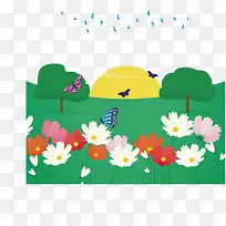 绿色乡村春季踏青花朵蝴蝶素材-空若网 绿色乡村春季踏青花朵蝴蝶素材-空若网