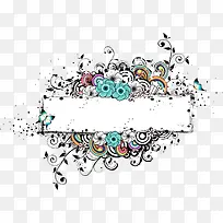 花纹矢量公告栏素材-空若网 花纹矢量公告栏素材-空若网