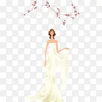 苗条新娘婚纱照矢量素材-空若网 苗条新娘婚纱照矢量素材-空若网