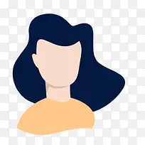 长发女人简笔头像-空若网 长发女人简笔头像-空若网