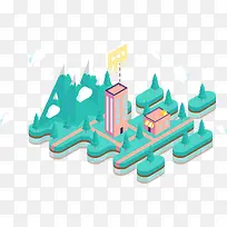 2.5d����ѧУ���н�������廭-������