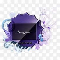 时尚花纹镜面背景矢量素材-空若网 时尚花纹镜面背景矢量素材-空若网