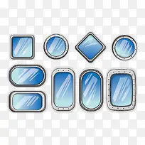 蓝白色玻璃镜面-空若网 蓝白色玻璃镜面-空若网