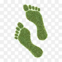绿色小草组成的人类脚印素材-空若网 绿色小草组成的人类脚印素材-空若网