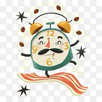 彩色闹钟老爷爷展板-空若网 彩色闹钟老爷爷展板-空若网