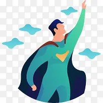 超人夸张人物插画-空若网 超人夸张人物插画-空若网