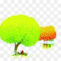 油画树木-空若网 油画树木-空若网