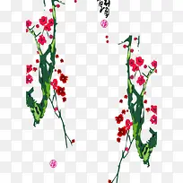 油画树枝梅花素材-空若网 油画树枝梅花素材-空若网