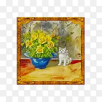 卡通手绘油画-空若网 卡通手绘油画-空若网