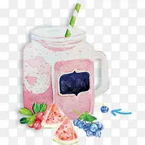 手绘卡通粉色夏季饮料-空若网 手绘卡通粉色夏季饮料-空若网