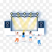 ��ͨ������̨�羰�廭-������