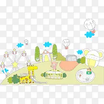 矢量游乐园素材-空若网 矢量游乐园素材-空若网
