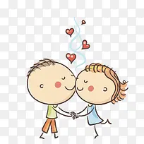 爱情伴侣卡通插画-空若网 爱情伴侣卡通插画-空若网