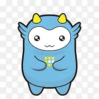 矢量蓝色可爱小动物-空若网 矢量蓝色可爱小动物-空若网