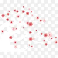 粉红色手绘梅花树枝-空若网 粉红色手绘梅花树枝-空若网