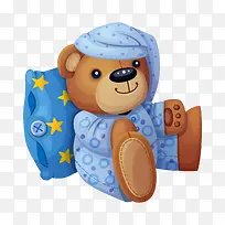 卡通睡觉的泰迪熊素材-空若网 卡通睡觉的泰迪熊素材-空若网