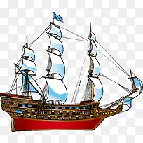 矢量大帆船素材-空若网 矢量大帆船素材-空若网