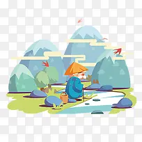 ��Լ��ɫɽ��廭-������