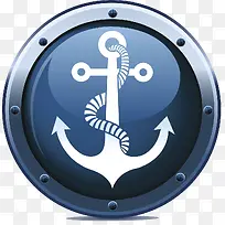 蓝色锚点图标-空若网 蓝色锚点图标-空若网