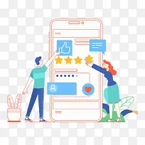 矢量卡通简约线条手机APP点赞-空若网 矢量卡通简约线条手机APP点赞-空若网