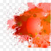 橙色大气水墨效果元素-空若网 橙色大气水墨效果元素-空若网