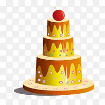 卡通手绘蛋糕生日祝福-空若网 卡通手绘蛋糕生日祝福-空若网