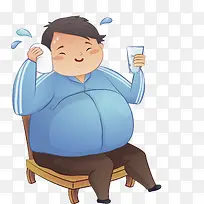 坐在凳子上的胖子-空若网 坐在凳子上的胖子-空若网