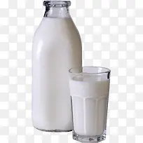 瓶子牛奶和杯子-空若网 瓶子牛奶和杯子-空若网