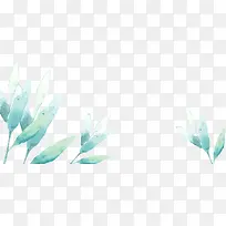 油彩画渐变蓝绿色小草-空若网 油彩画渐变蓝绿色小草-空若网