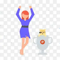 创意卡通扁平人物插画-空若网 创意卡通扁平人物插画-空若网