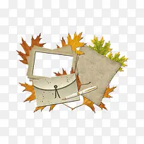 梧桐叶信封装饰边框-空若网 梧桐叶信封装饰边框-空若网