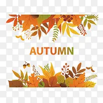 矢量黄色枫叶边框-空若网 矢量黄色枫叶边框-空若网