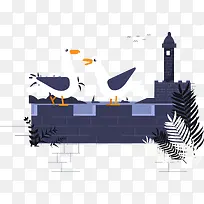 创意自然风景插画设计-空若网 创意自然风景插画设计-空若网