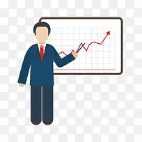 西装男和数据分析图-空若网 西装男和数据分析图-空若网