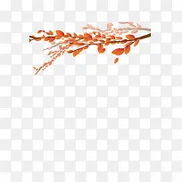 秋日红叶与树枝枝干-空若网 秋日红叶与树枝枝干-空若网