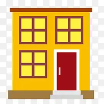 卡通扁平化小房子-空若网 卡通扁平化小房子-空若网