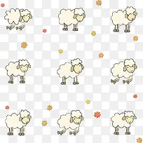 矢量手绘卡通绵羊-空若网 矢量手绘卡通绵羊-空若网