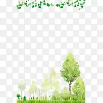 清新藤蔓与树木边框-空若网 清新藤蔓与树木边框-空若网