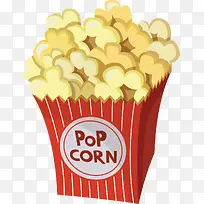 卡通简约美食快餐广告设计爆米花-空若网 卡通简约美食快餐广告设计爆米花-空若网