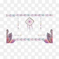 手绘宝石民族风边框-空若网 手绘宝石民族风边框-空若网