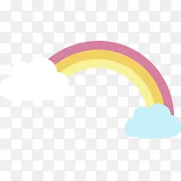 手绘多彩彩虹云朵-空若网 手绘多彩彩虹云朵-空若网
