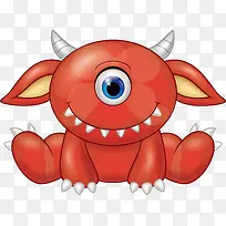 可爱魔鬼小怪兽插画-空若网 可爱魔鬼小怪兽插画-空若网