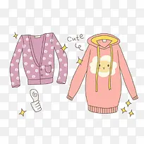 卡通手绘美妆服装元素-空若网 卡通手绘美妆服装元素-空若网