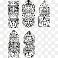 手绘少数民族头像-空若网 手绘少数民族头像-空若网