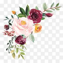 水彩花卉装饰-空若网 水彩花卉装饰-空若网