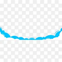 矢量卡通蓝色云朵边框素材-空若网 矢量卡通蓝色云朵边框素材-空若网