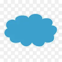 卡通蓝色云朵产品边框-空若网 卡通蓝色云朵产品边框-空若网
